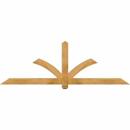 Ekena Millwork Redmond Rough Sawn Timber Gable Bracket, Western Red Cedar, 84"W x 28"H x 2"D x 4"F, 8/12 Pitch GBW084X28X0204RED00RWR